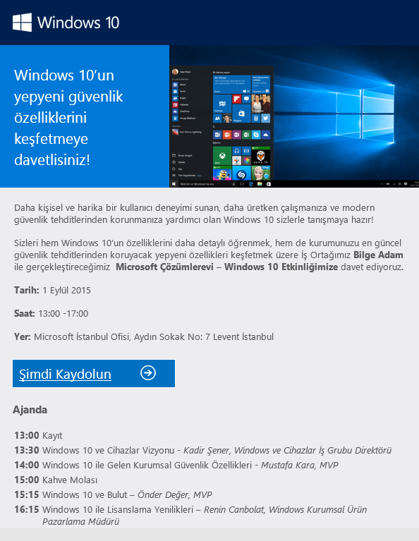 Windows 10 İstanbul Etkinliği